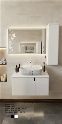 روشویی کابینتی pvc دیواری لاریس سفید80