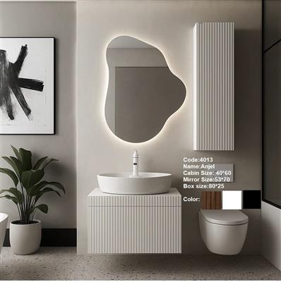 روشویی کابینتی pvc دیواری انجل سفید