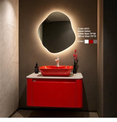 روشویی کابینتی pvc دیواری هلن قرمز