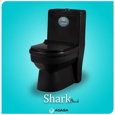 توالت فرنگی آداسا مدل شارک مشکی مات