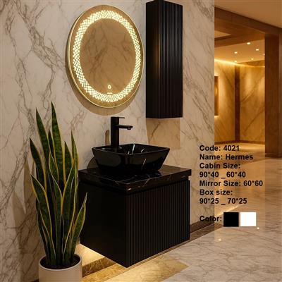 روشویی کابینتی pvc دیواری هرمس بامبو60