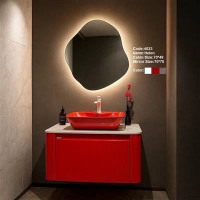 روشویی کابینتی pvc دیواری هلن قرمز